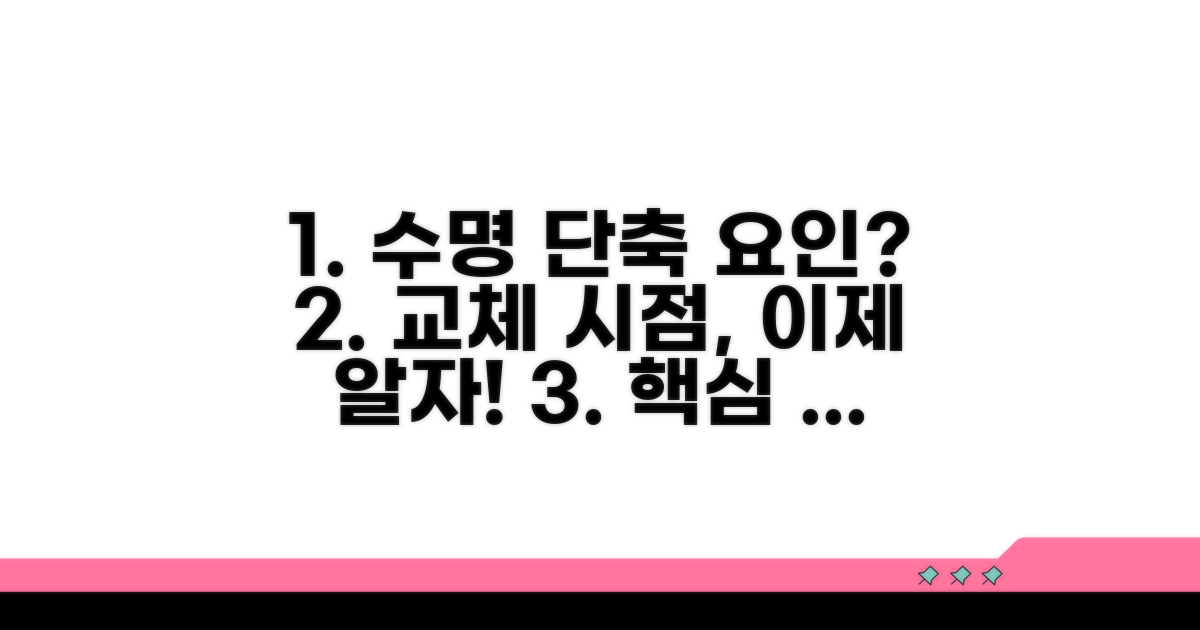 수명 단축 요인과 교체 시점 파악법