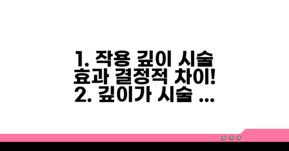 작용 깊이 따른 시술 효과 차이