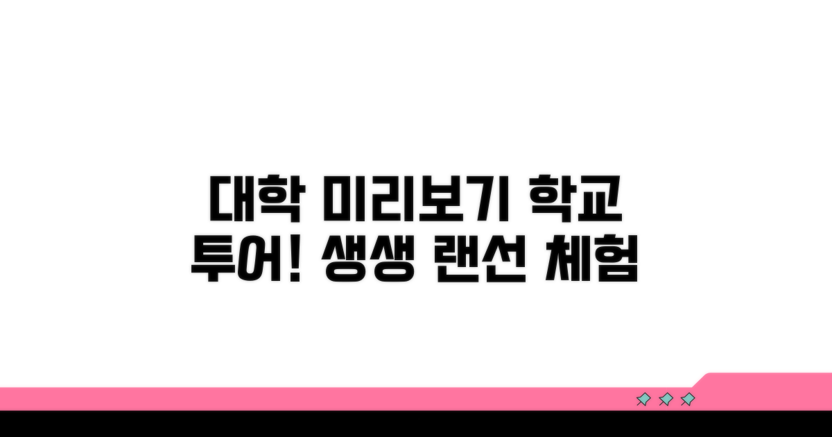 대학 생활 미리보기, 학교 둘러보기